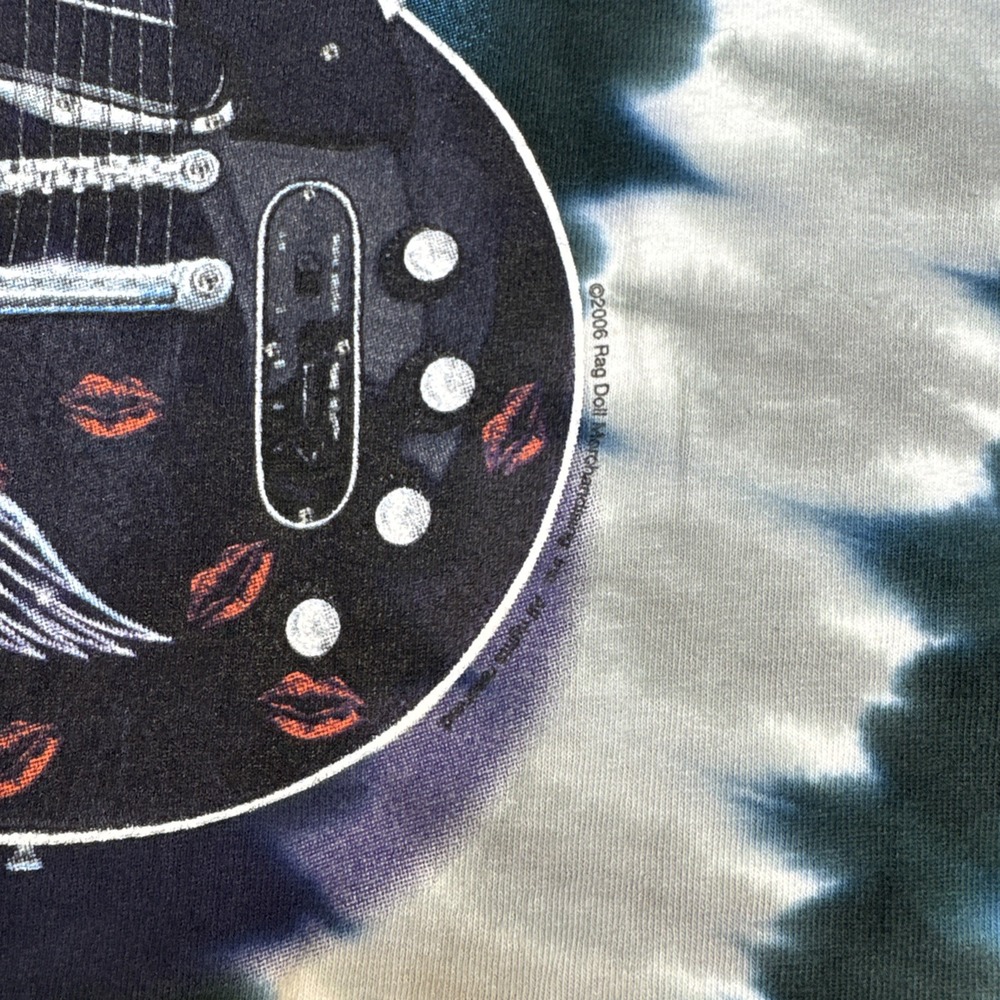 VTG Aerosmith x Liquid Blue Shirt Men M 2006 Tie Dye Classic Rock Tee Guitar AOP - Picture 6 of 10